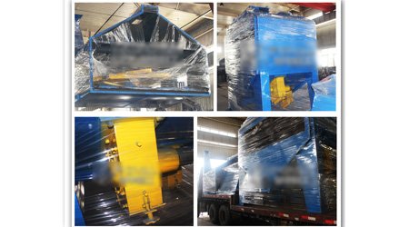 發(fā)往遼寧朝陽(yáng)Q6926輥道通過(guò)式拋丸機(jī)裝車發(fā)貨現(xiàn)場(chǎng)